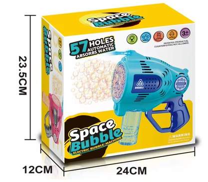 Bubble Gun with 57 Holes, Blue