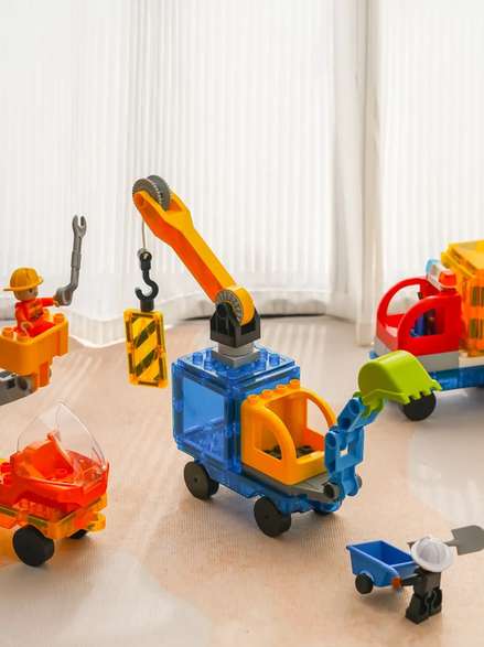 Magnetic Building Blocks and Tiles Set, 101 Pieces