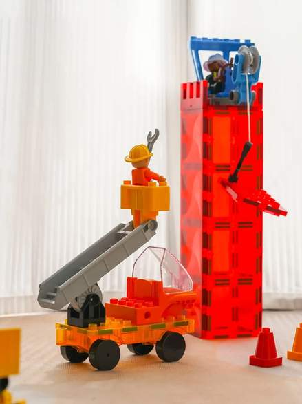 Magnetic Building Blocks and Tiles Set, 101 Pieces