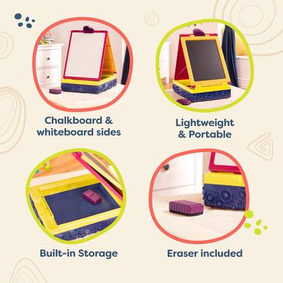 B. toys Portable Double-Sided Tabletop Easel