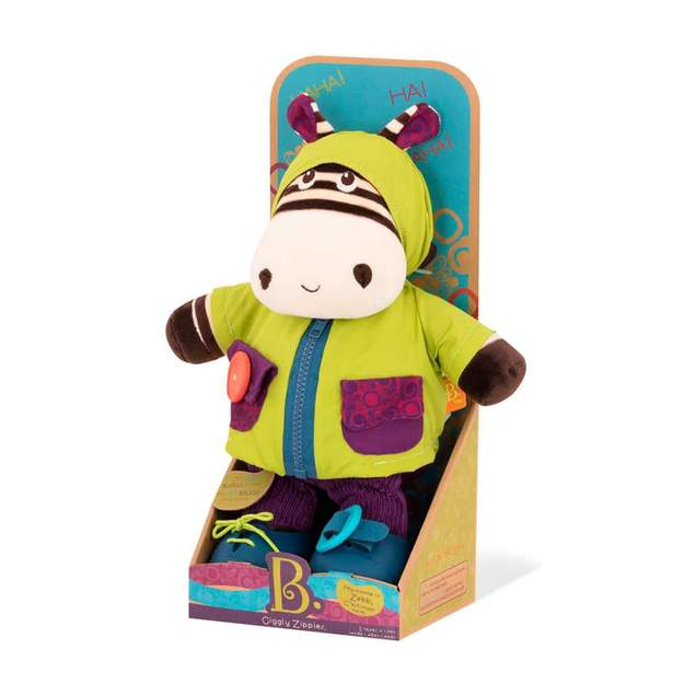 B. toys Dress Me Zebra Interactive Plush