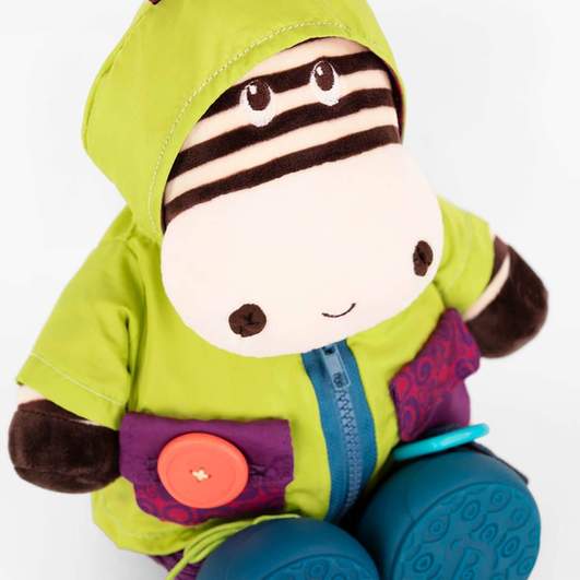 B. toys Dress Me Zebra Interactive Plush