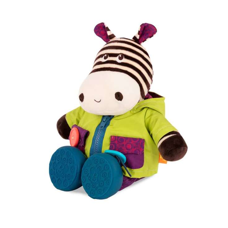 B. toys Dress Me Zebra Interactive Plush