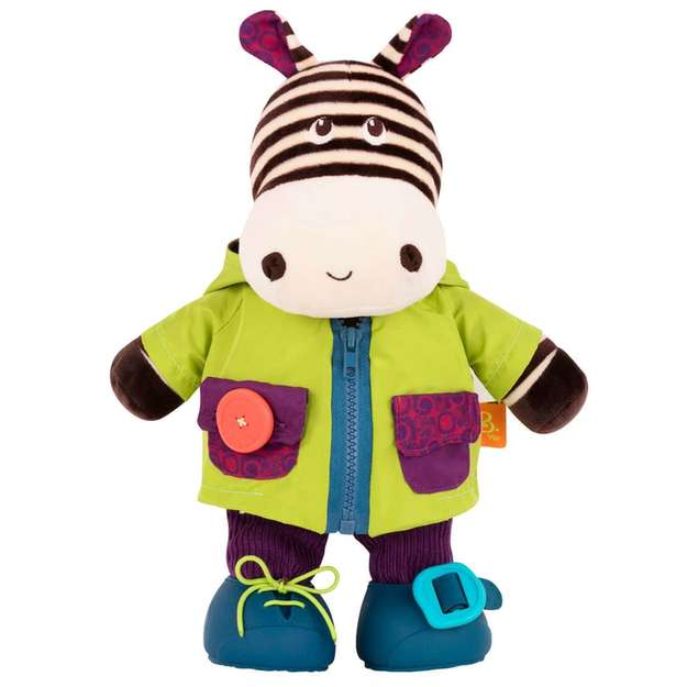 B. toys Dress Me Zebra Interactive Plush