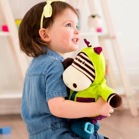 B. toys Dress Me Zebra Interactive Plush