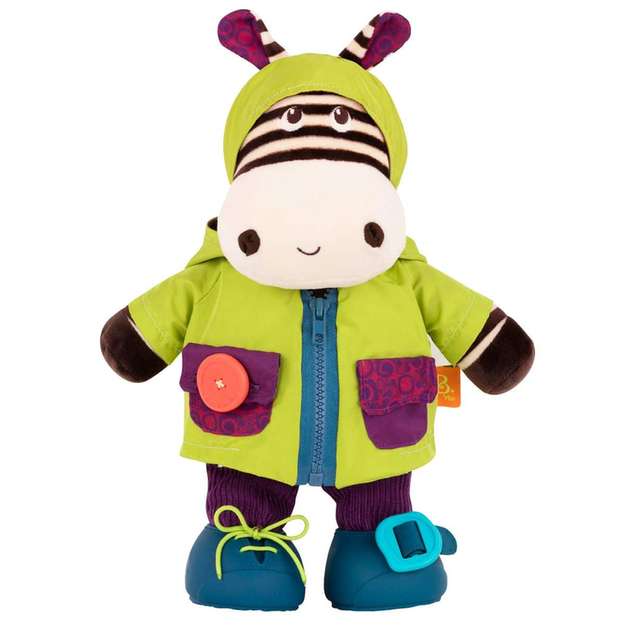 B. toys Dress Me Zebra Interactive Plush