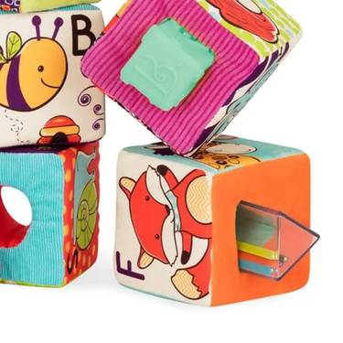 B. toys ABC Block Party Soft Blocks, 6 Pieces