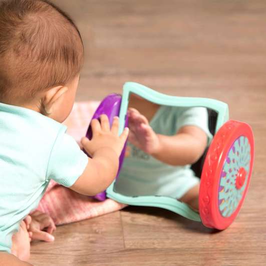 B. toys Rolling Activity Mirror for Babies