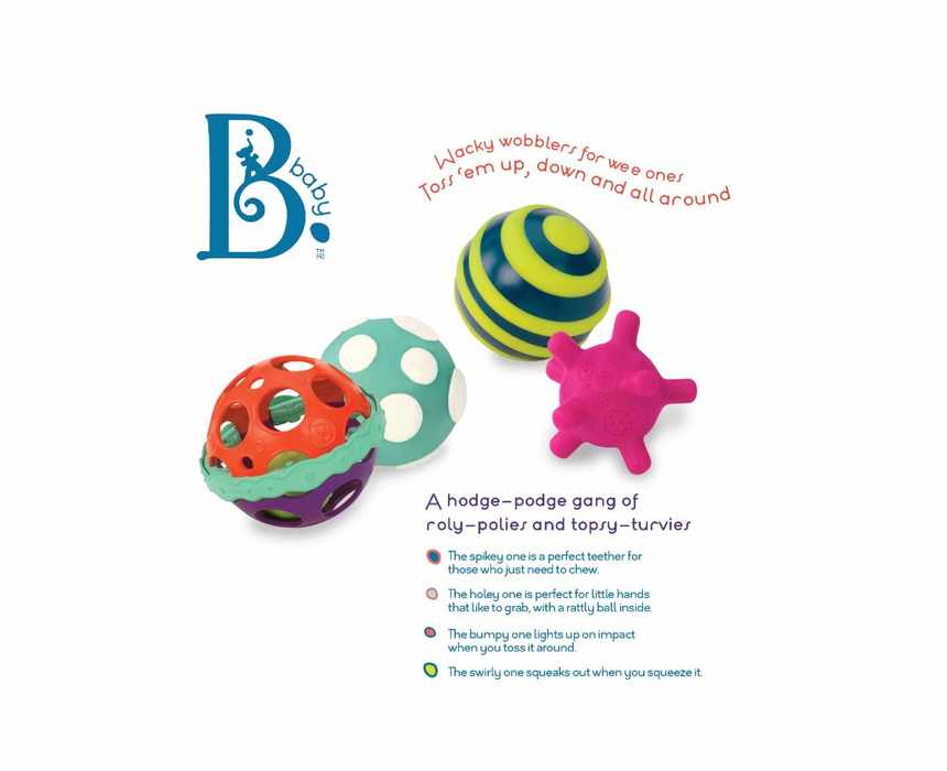 B. toys Textured Sensory Ball Set, 4 Balls
