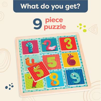 B. toys Wooden Magnetic Number Puzzle
