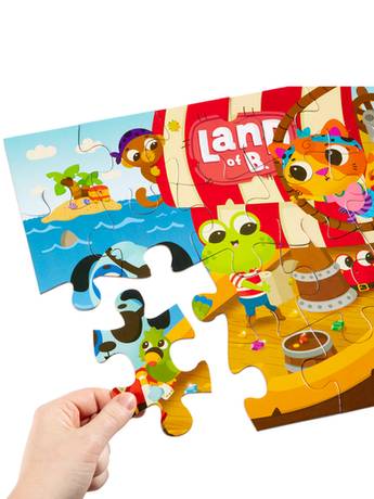B. toys Jigsaw Adventures Puzzle Set, 3 x 24 Pieces
