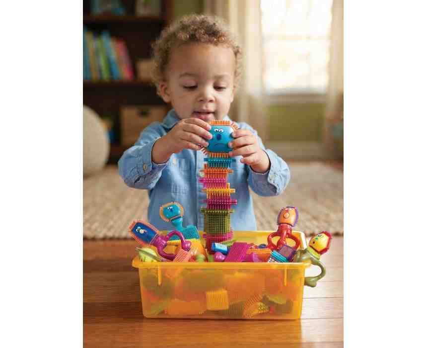 Battat Bristle Block Spinaroos Building Set, 75 Pieces