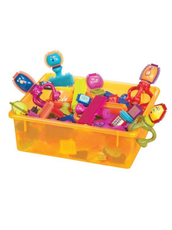 Battat Bristle Block Spinaroos Building Set, 75 Pieces