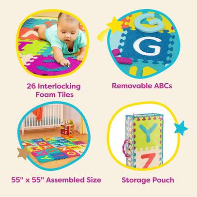 B. toys Alphabet Foam Floor Tiles, 26 Pieces