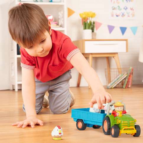 B. toys Lights and Sounds Tractor with Farm Animals