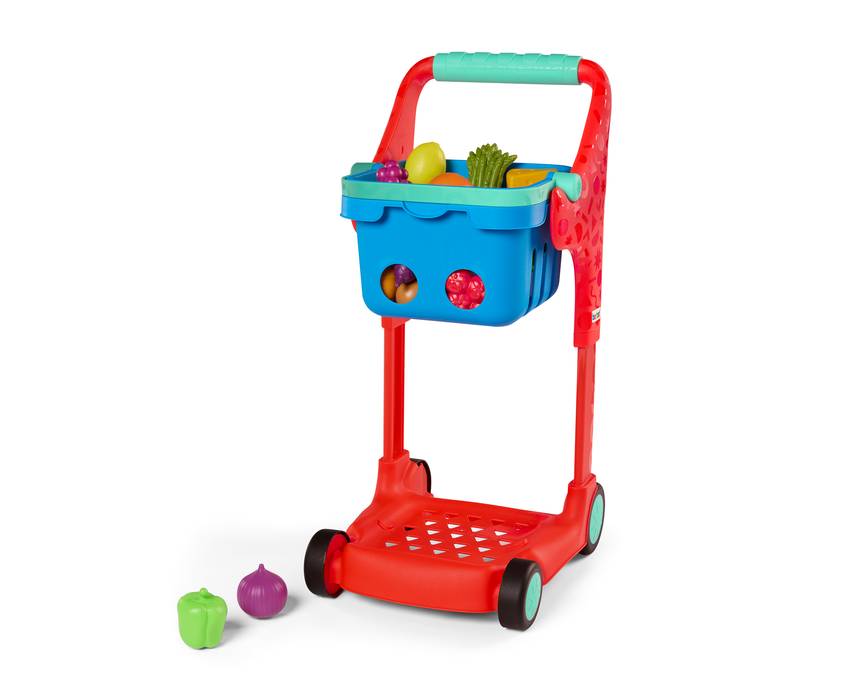 Battat Kids Shopping Cart with Play Food