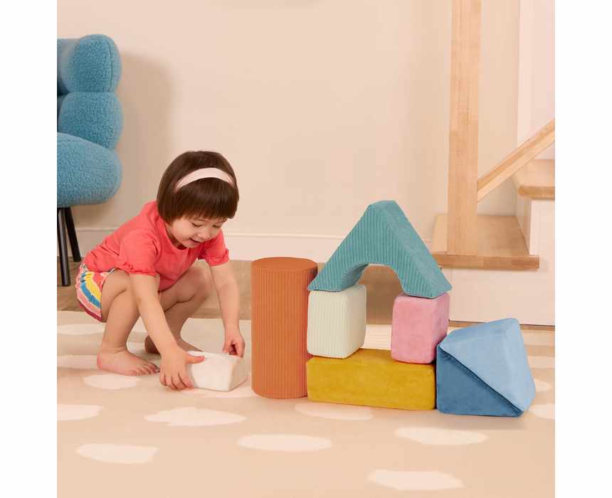 B. toys Sensory Foam Building Blocks, 8 Pieces