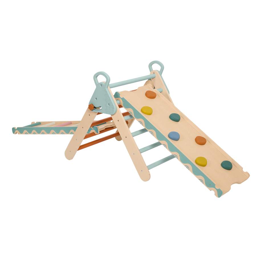 B. toys Wonder Climber Wooden Pikler Triangle
