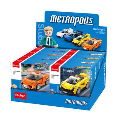 Sluban Metropolis Sports Car Building Bricks, 112 Pieces, Assorted
