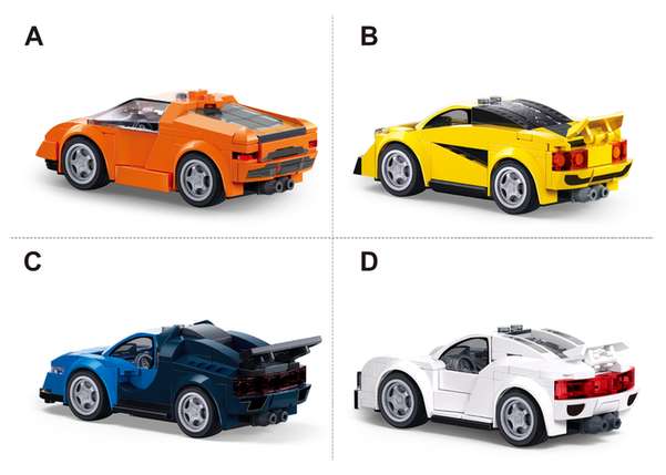 Sluban Metropolis Sports Car Building Bricks, 112 Pieces, Assorted