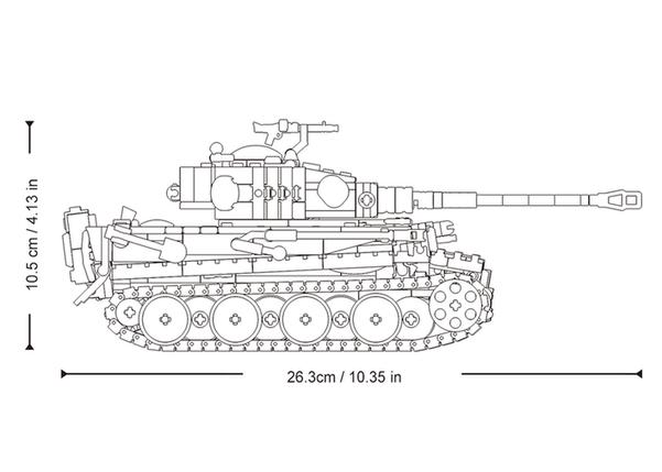 Sluban Tiger Heavy Tank Building Bricks, 941 Pieces