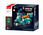 Sluban Retro Scooter Building Bricks, Green, 151 Pieces