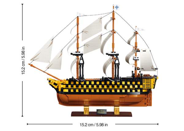 Sluban HMS Victory Sailing Ship Building Bricks, 1075 Pieces
