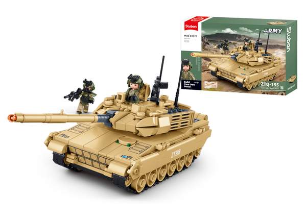 Sluban Type 15 Light Tank Building Bricks, 411 Pieces