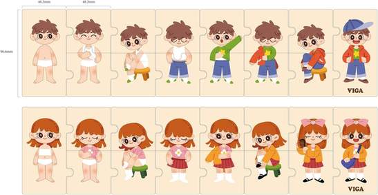 Getting Dressed Sequence Puzzle Set