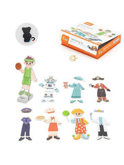 Wooden Magnetic Dress Up Puzzle, Boy