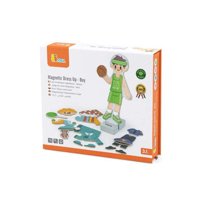 Wooden Magnetic Dress Up Puzzle, Boy