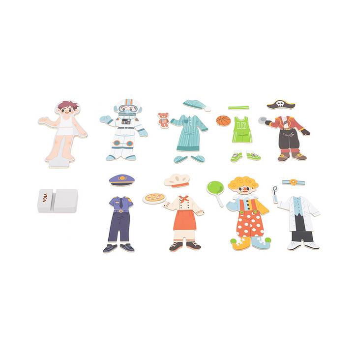 Wooden Magnetic Dress Up Puzzle, Boy