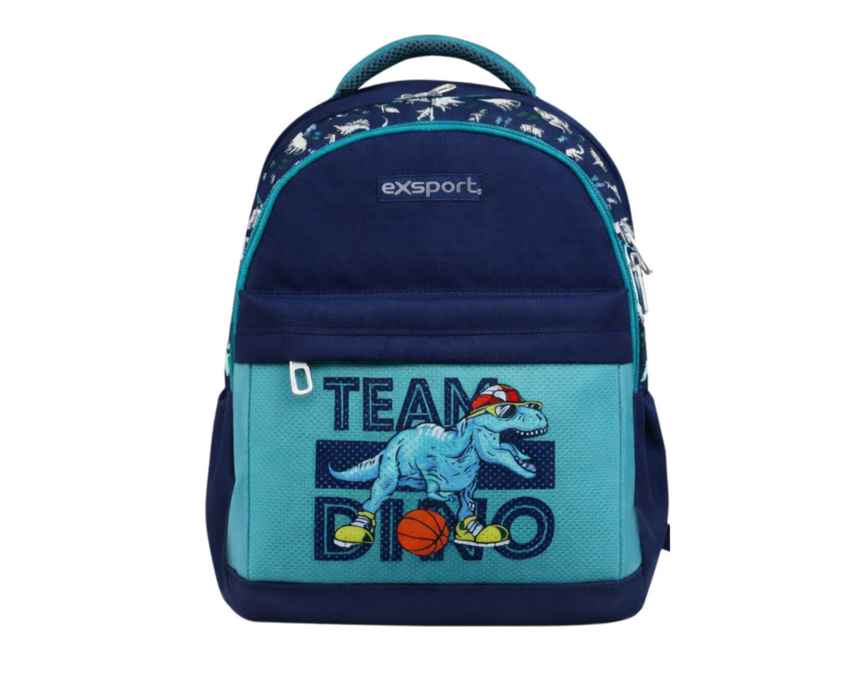 Exsport Small Multi-Compartment Backpack, Team Dino