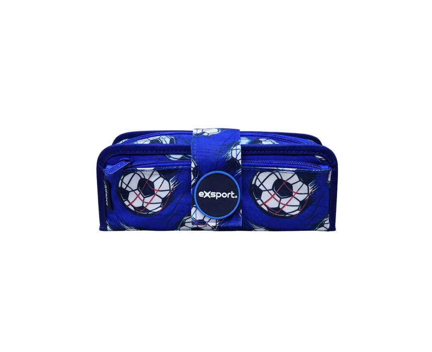 Exsport Pencil Case, Shiny Football Print