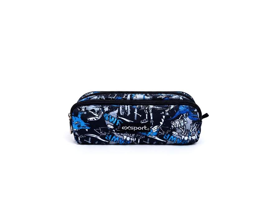 Exsport Pencil Case, Printed Dino Design