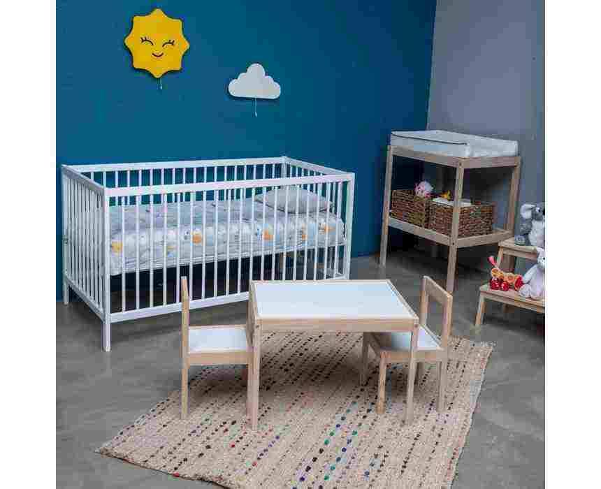 Kukka Solid Wood Kids Table and Chair Set