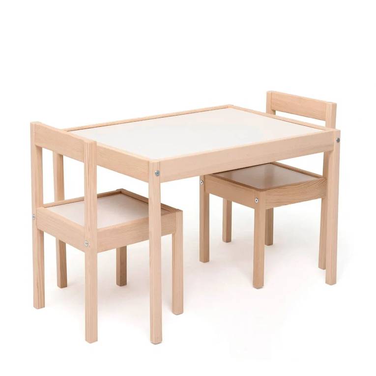 Kukka Solid Wood Kids Table and Chair Set