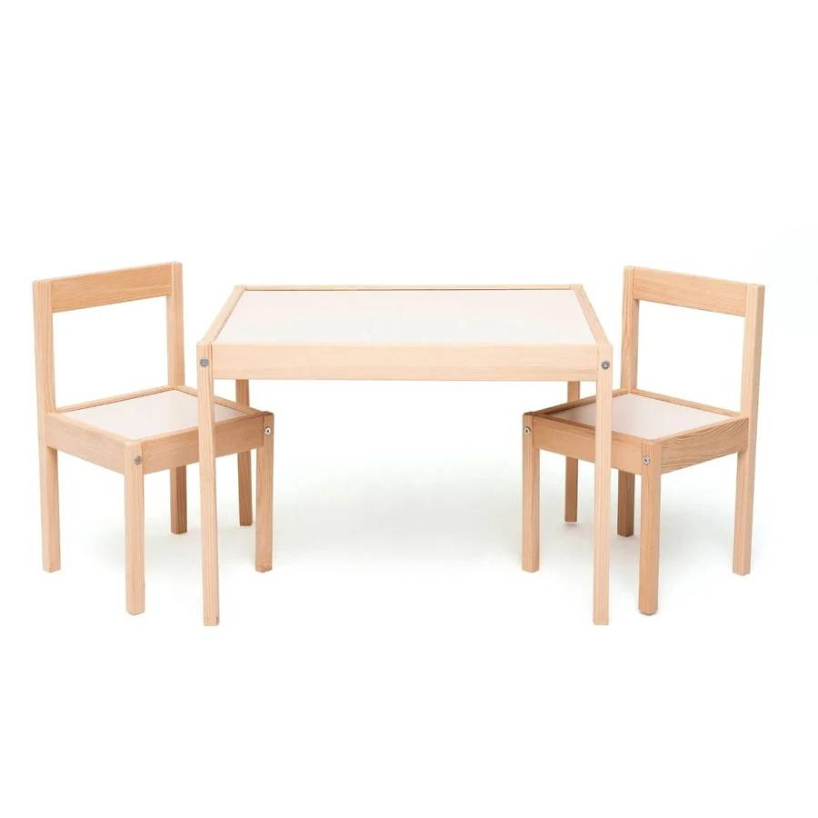 Kukka Solid Wood Kids Table and Chair Set