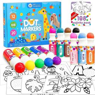 Jar Melo Dot Markers Kit, 12 Colors