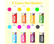 Jar Melo Dot Markers Kit, 8 Colors
