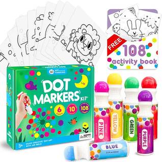 Jar Melo Dot Markers Kit, 6 Colors