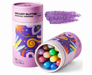 Jar Melo Dreamy Glitter Washable Crayons, 12 Colors
