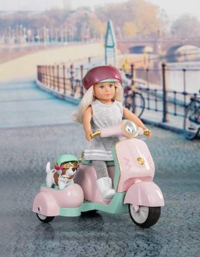 LORI Scooter with Side Car and Pet for 6 inch Dolls