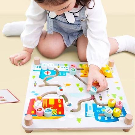 City 2 in 1 Wooden Pathfinder Puzzle
