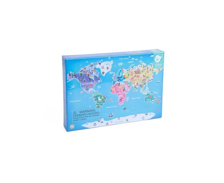 World Map Puzzle for Kids