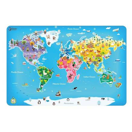 World Map Puzzle for Kids