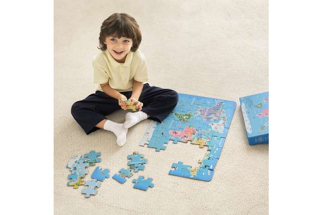 World Map Puzzle for Kids