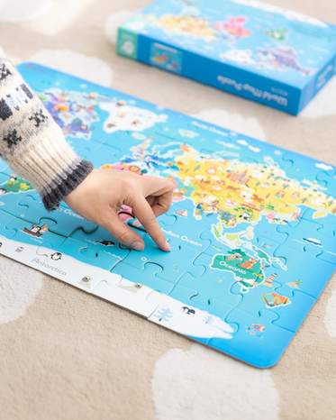 World Map Puzzle for Kids