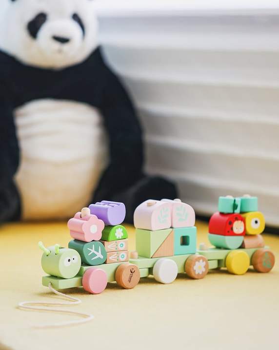 Wooden Jungle Pull Along Set