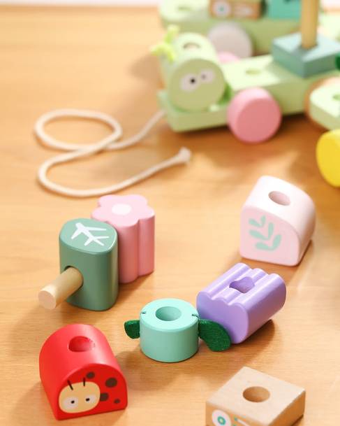 Wooden Jungle Pull Along Set